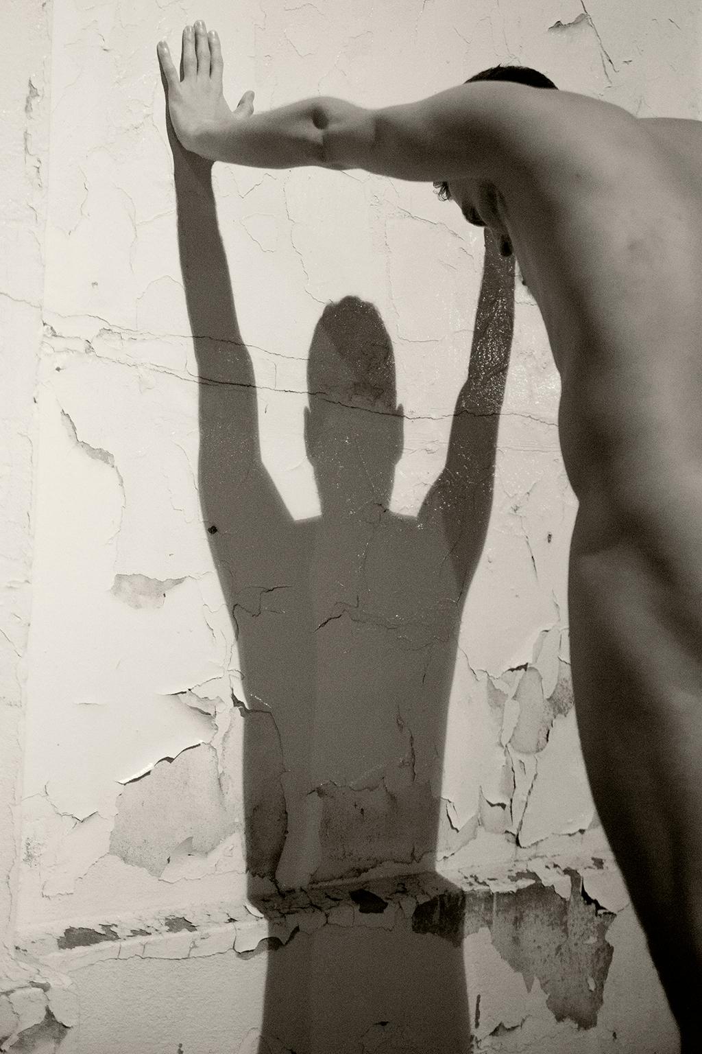 Ricky Cohete Black and White Photograph - Shadow Man, Sepia. Limited Edition Photograph
