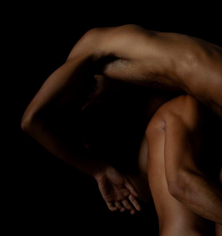 Surrender. Nudes. Limited Edition Color Photograph - Black Nude Photograph by Ricky Cohete