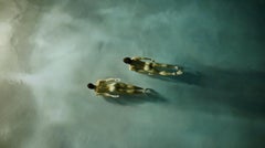 Stream of men and Ignited.  The Alignment Series. Male nude color Photographs