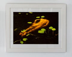 Nénuphars. De la série Water Lilies. Homme nu danseur photographie couleur