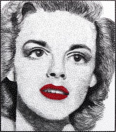 Judy Garland  -  Original Mixed Media String Artwork
