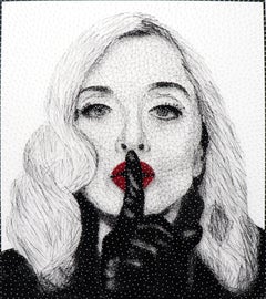 Madonna -  Original Mixed Media String Artwork