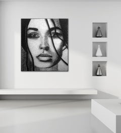She's The One - Nail and Thread Original Mixed Media String Artwork