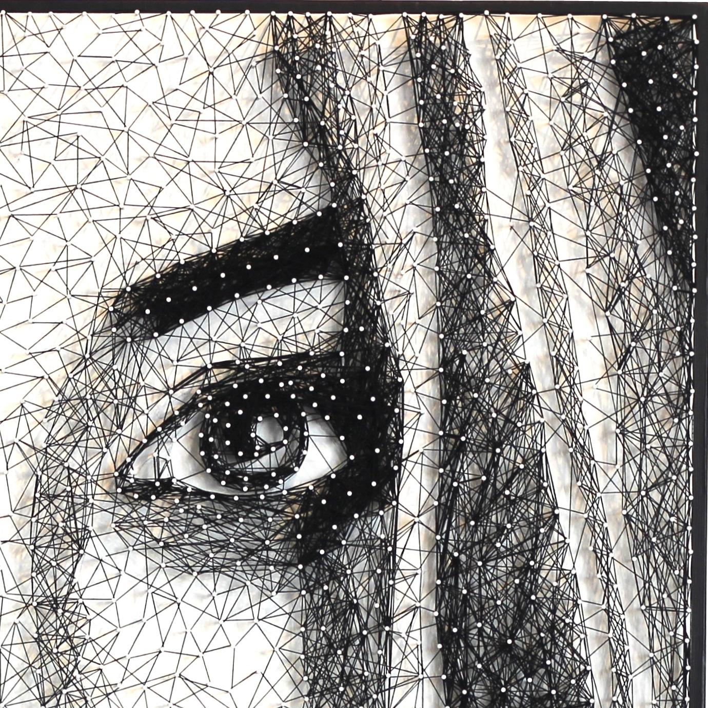 Sofia - Nail and Thread Original Mixed Media String Artwork 1