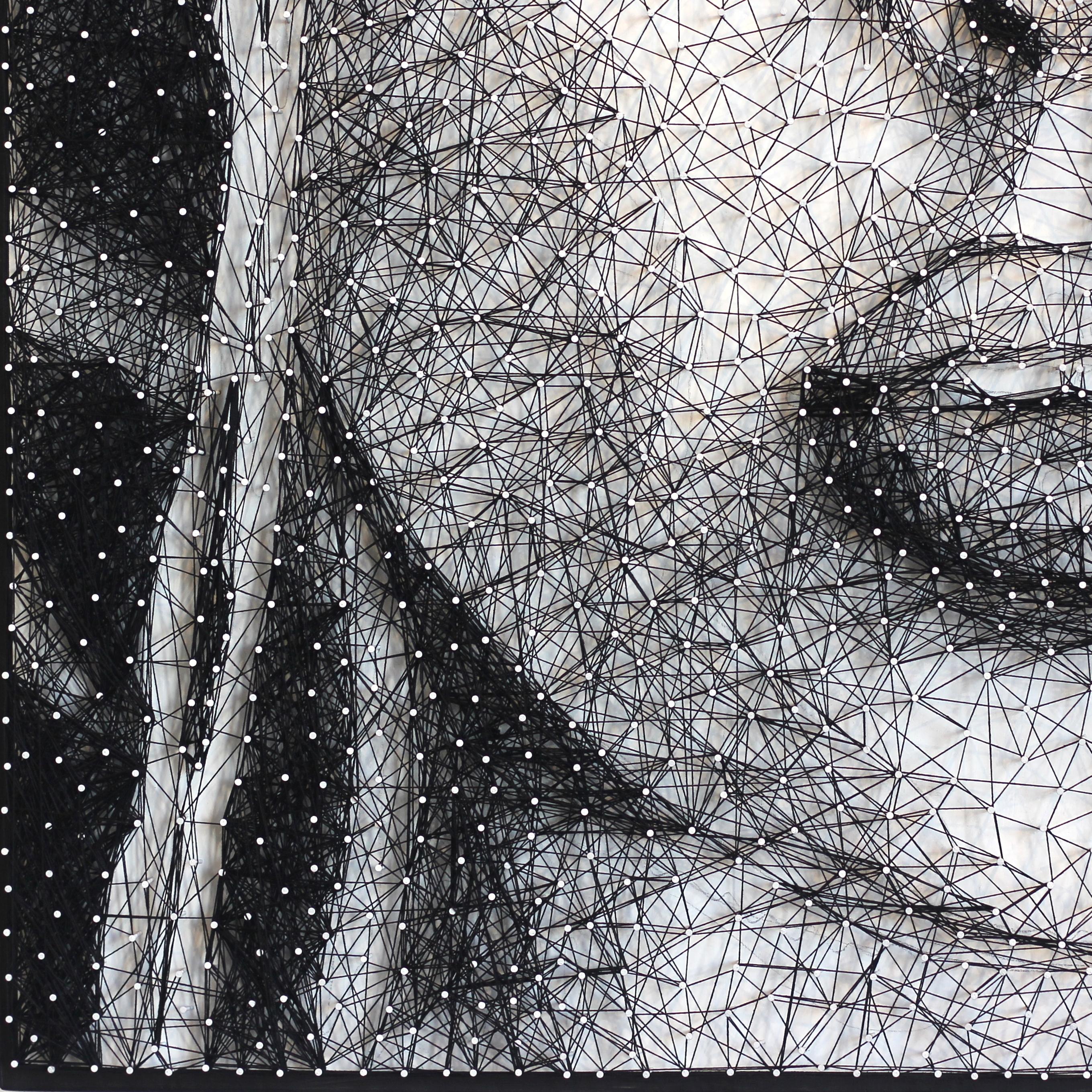 Sofia - Nail and Thread Original Mixed Media String Artwork 3