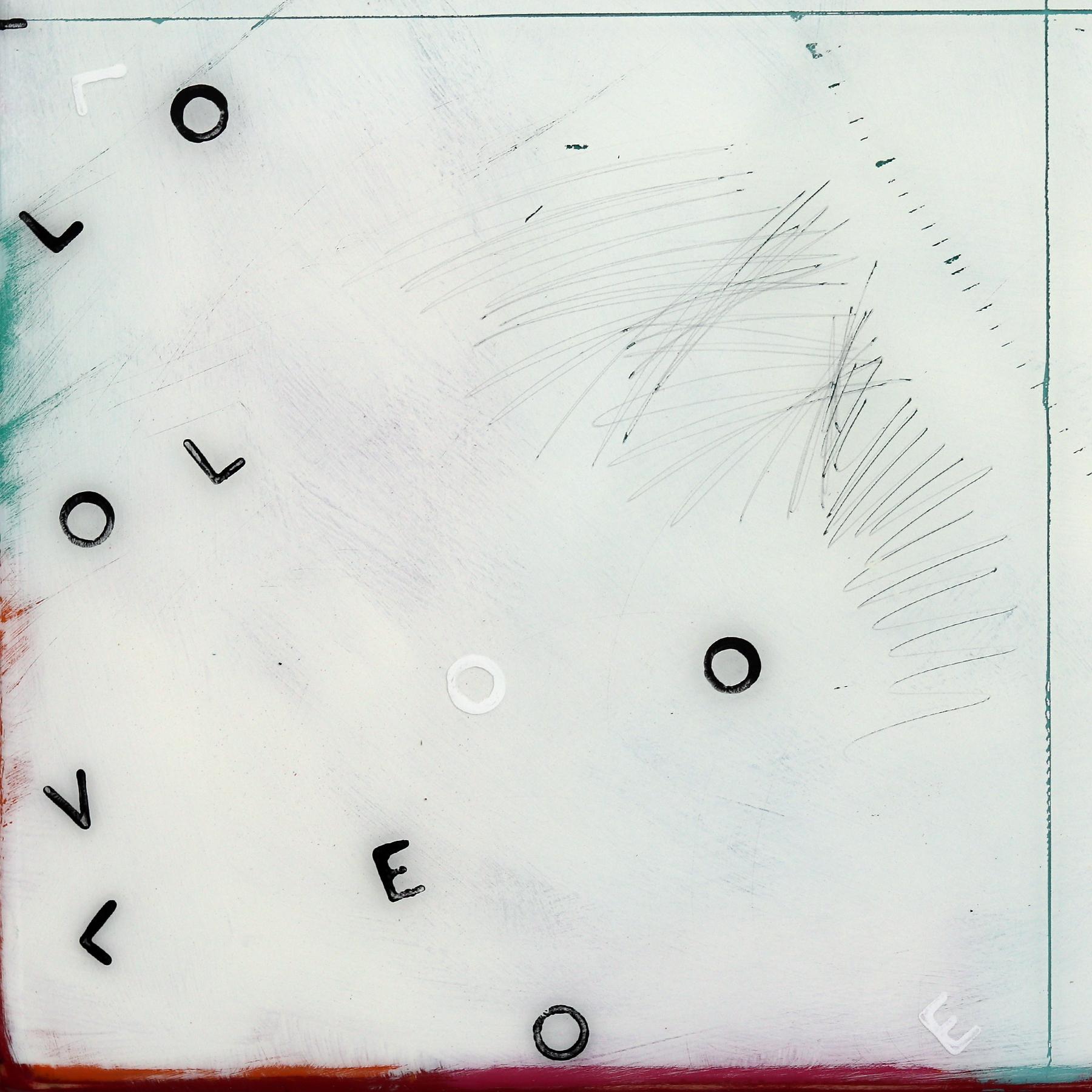 A Love Letter - Modern Minimalist Lettered Black and White Resin Artwork For Sale 3