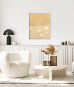 Beach Blvd - Modern Acrylic Beige Monochrome Resin Artwork