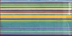 Bella Vista 3 - Modern Acrylic Colorful Striped Resin Artwork