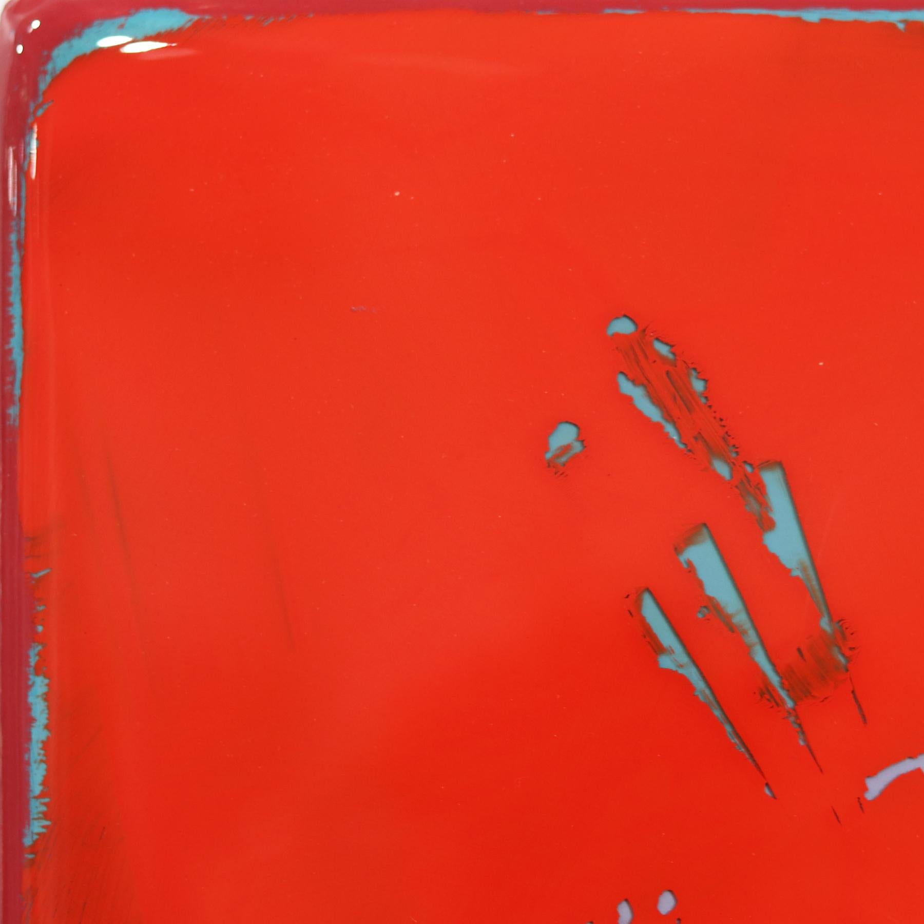 Double Vision 67 -  Opera d'arte moderna in resina rossa - Painting Moderno di Ricky Hunt