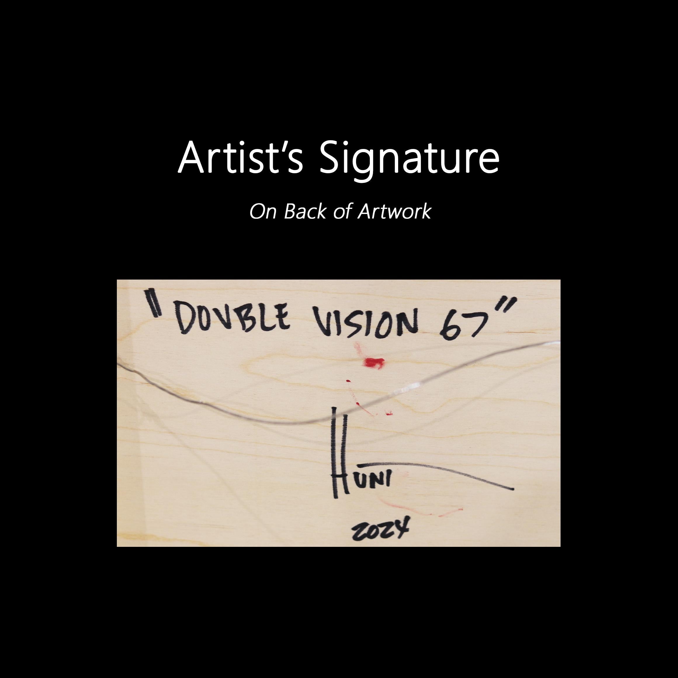 Double Vision 67 -  Opera d'arte moderna in resina rossa 4