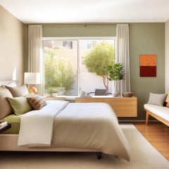 Double Vision 76 - Obra de Arte Moderna de Resina Brillante Minimalista de Doble Tono Rojo Naranja