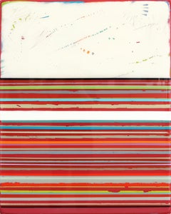 Fuego 12 - Minimalista, vibrante, colorato e a strisce, arte astratta moderna in resina acrilica