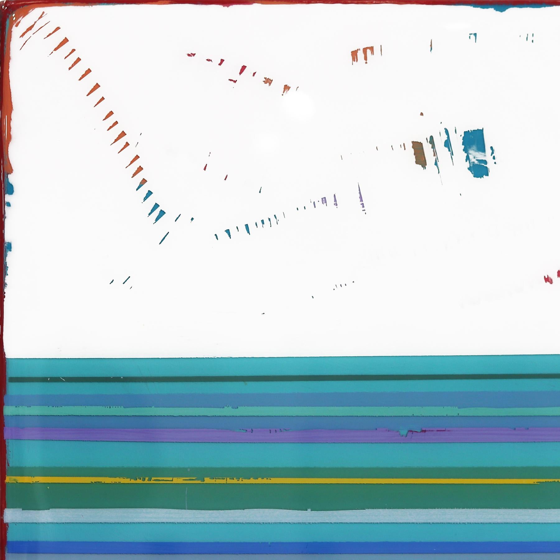 Fuego 6 - Obra de Arte Moderna de Resina Geométrica Acrílica - Painting Geométrico abstracto de Ricky Hunt