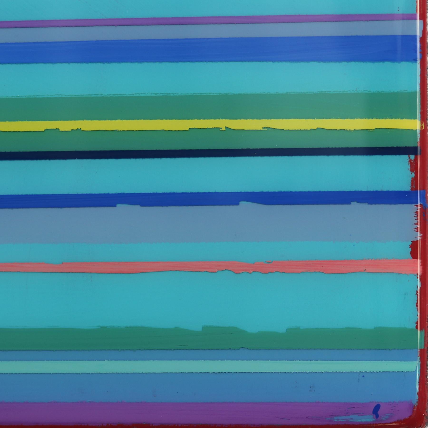 Fuego 6 - Obra de Arte Moderna de Resina Geométrica Acrílica en venta 3