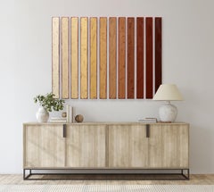 Gamut Wave 14 - Large Original Modern Shiny Resin Minimalist Brown Tone Artwork