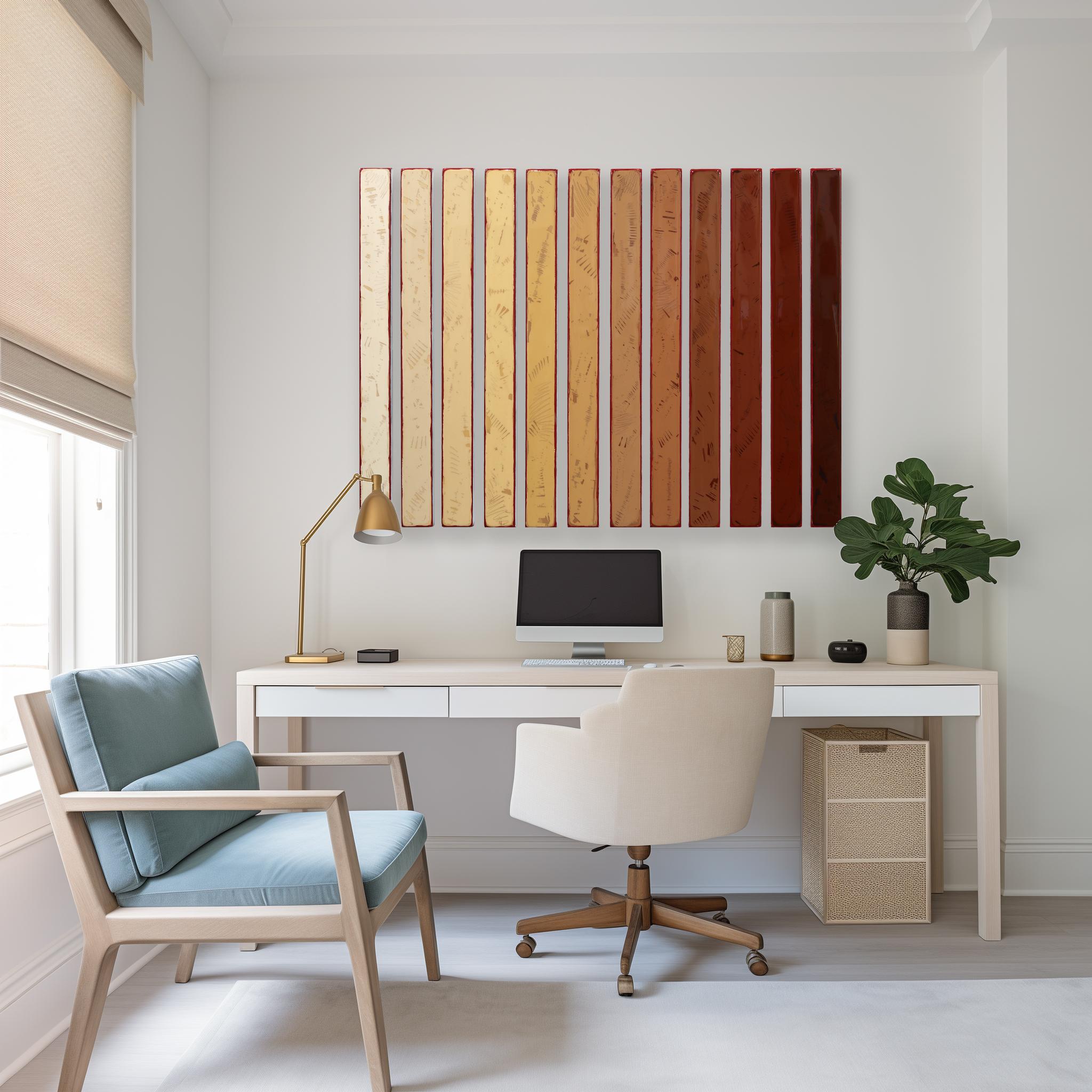 Gamut Wave 14 - Large Original Modern Shiny Resin Minimalist Brown Tone Artwork im Angebot 3