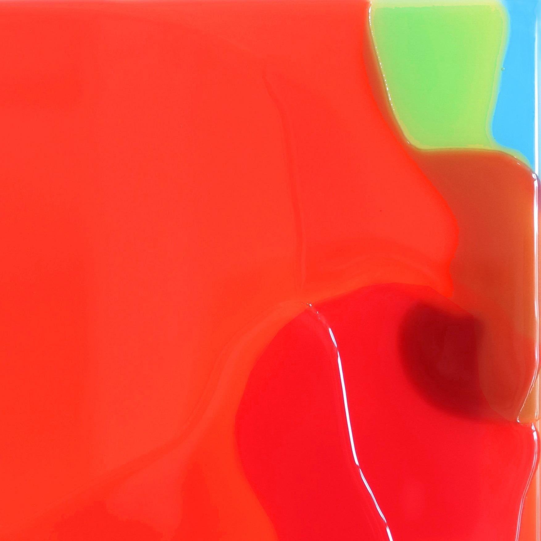 Lightning 2 - Mehrschichtiges Mulitcolor-Kunstwerk aus rotem Harz im Angebot 2
