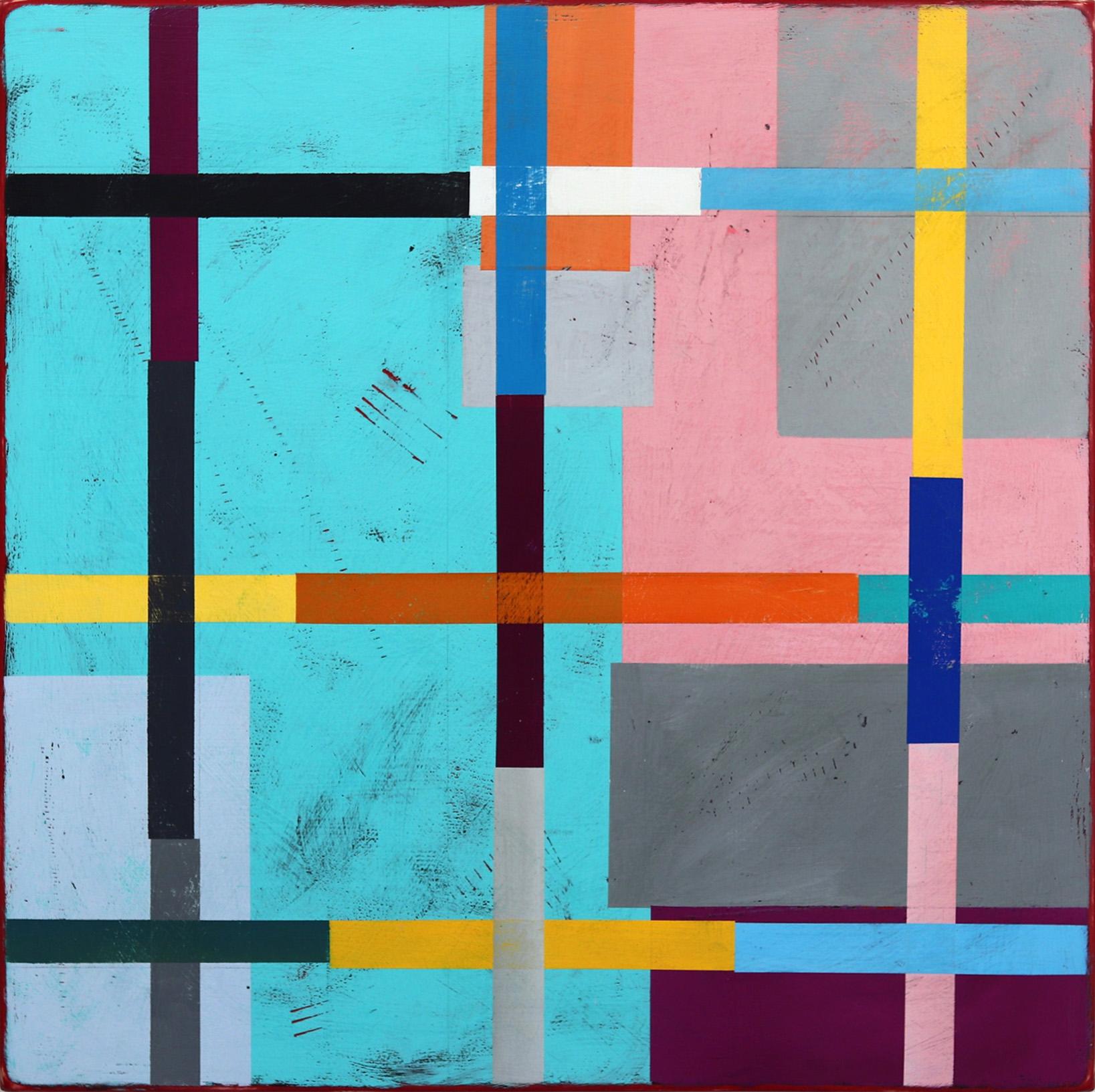 Made In The Shade - Modern Acrylic Color Field Painting Geometric Artwork - Mixed Media Art by Ricky Hunt