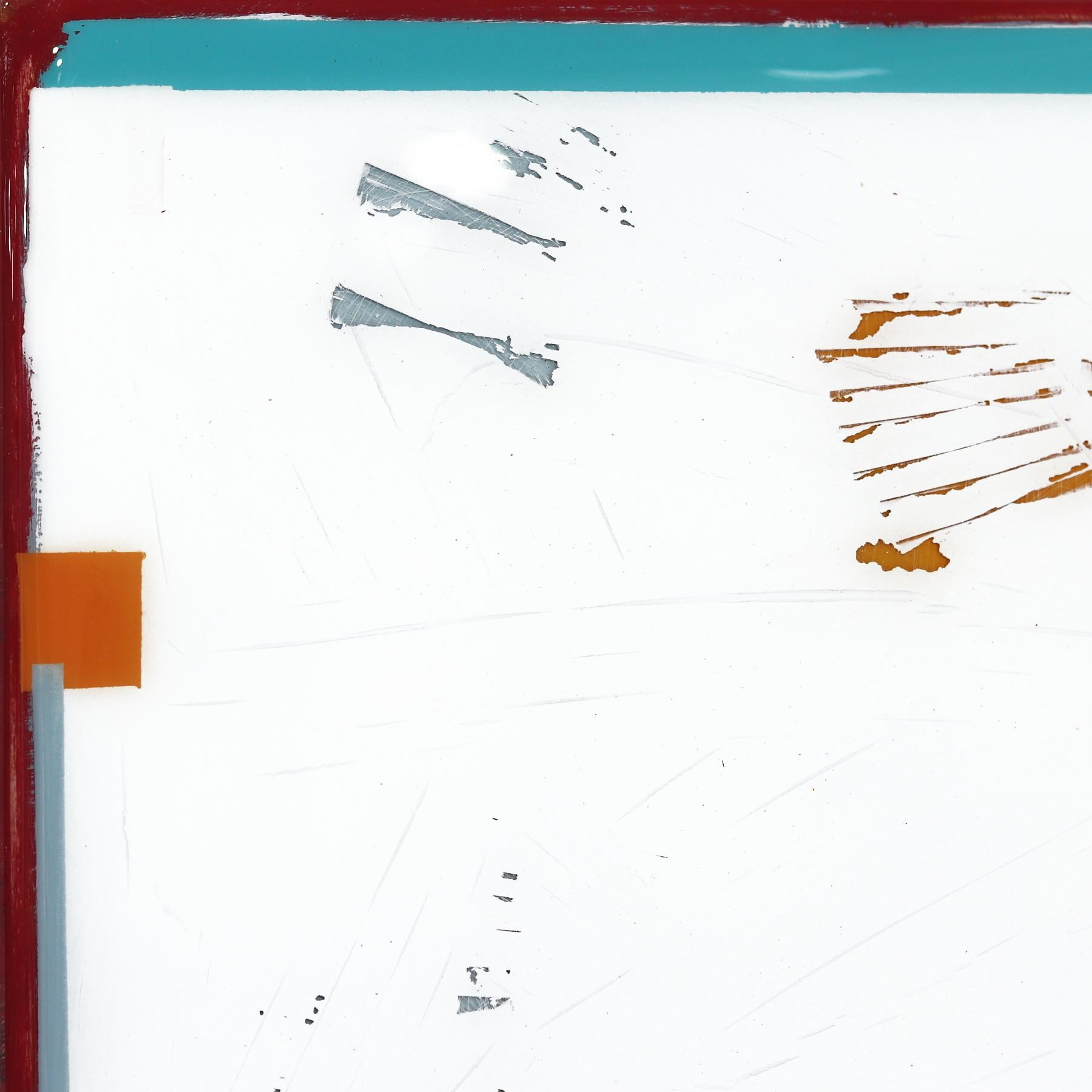 Pequeñas piscinas de marea 36 - Pequeña obra de arte minimalista moderna de resina - Painting Moderno de Ricky Hunt