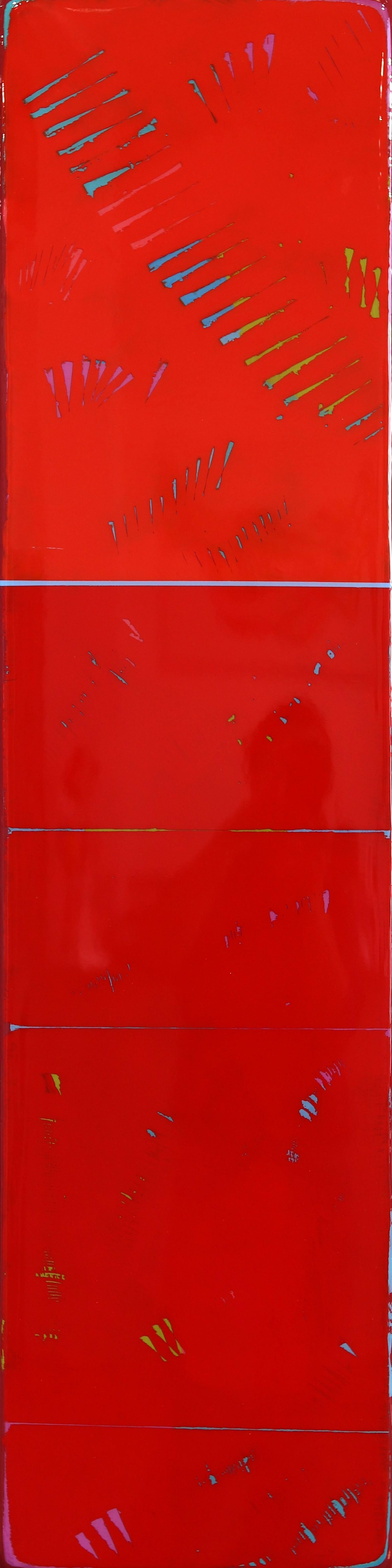 Sunspot 116 - Modern Acrylic Red Resin Artwork