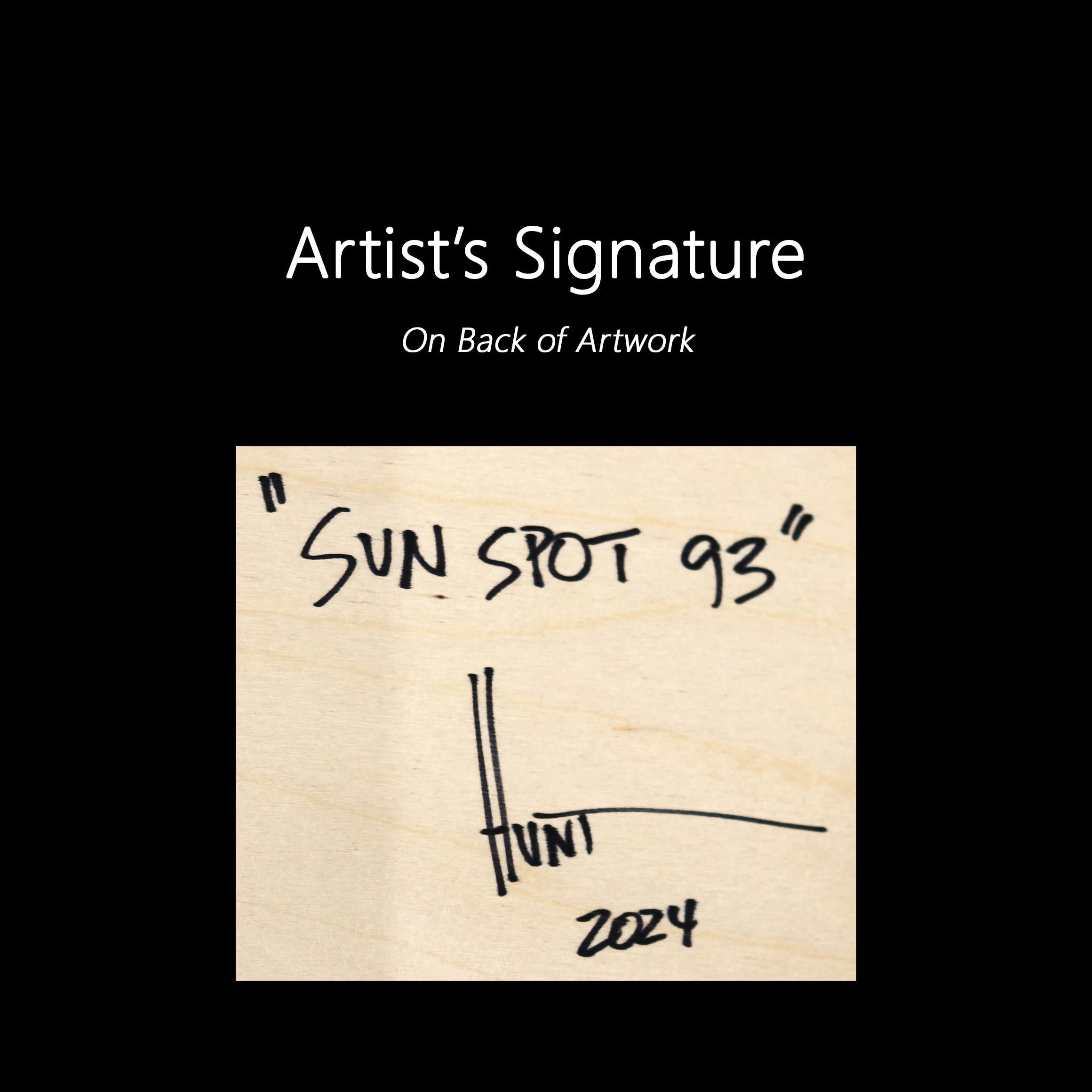 Sonnenfleck 93  -  Modernes Minimalistisches Buntes Streifen Großes Abstraktes Kunstharz Kunstwerk 7