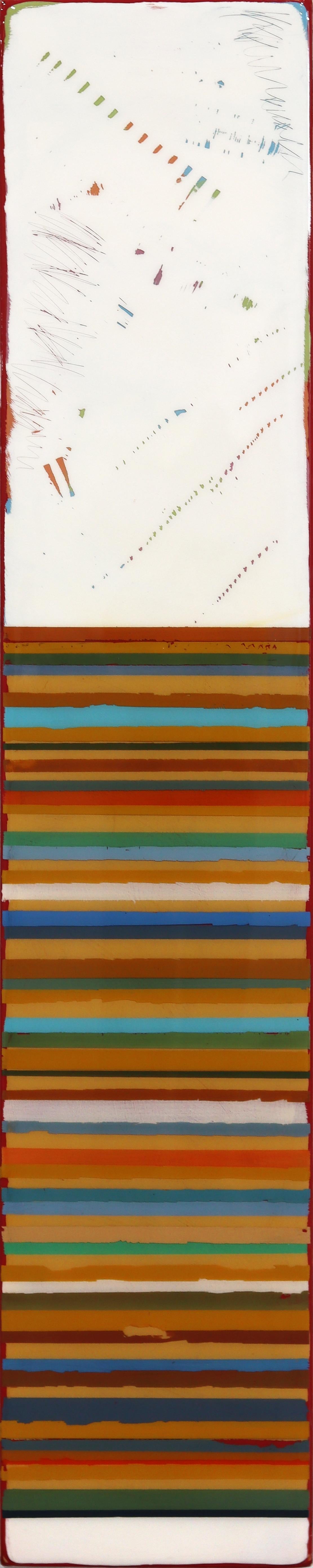 Tall Sunspot 45 - Modern Resin Minimalist Color Drenched Striped Abstract Art