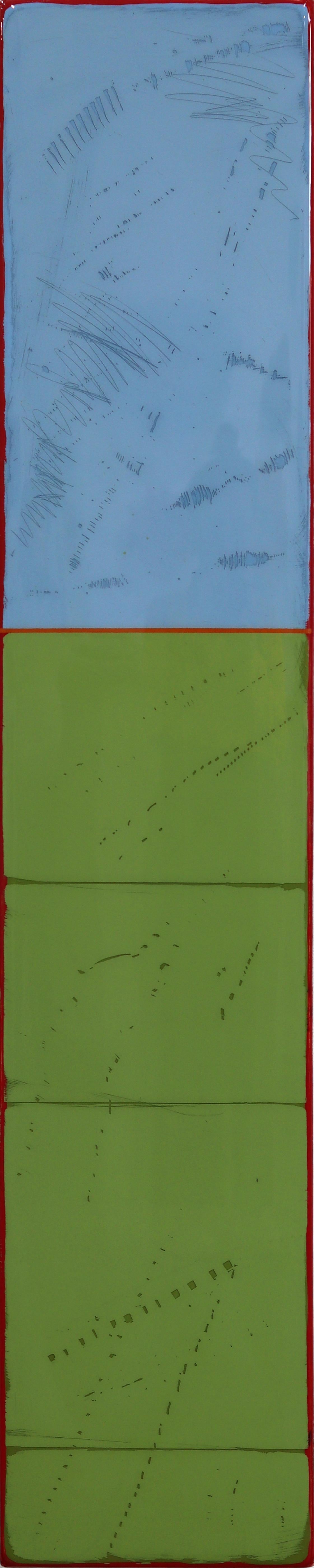 Tall Sunspot 47 - Modern Resin Minimalist Earthy Dual Tone Abstract Artwork - Mixed Media Art de Ricky Hunt