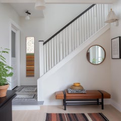 Tall Sunspot 49 - Modern Resin Minimalist Colorful Striped Abstract Artwork