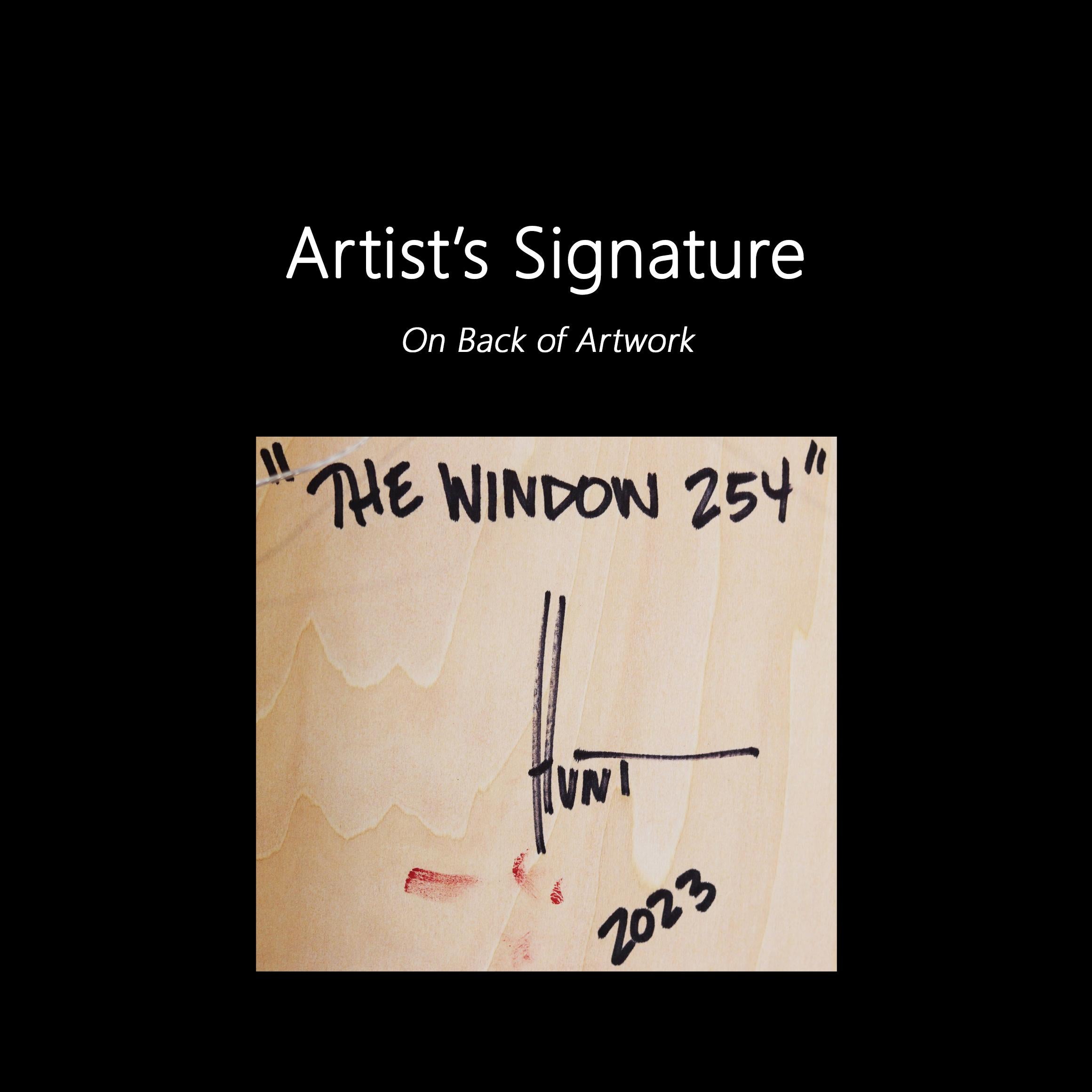 The Window 254 – Modernes minimalistisches zweifarbiges Kunstwerk aus schwarzem und weißem Harz im Angebot 5