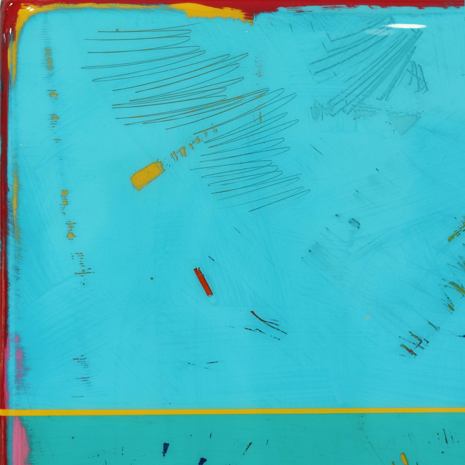 The Window 274 - Modernes minimalistisches zweifarbiges Aquaharz-Kunstwerk aus Aquaharz (Minimalistisch), Painting, von Ricky Hunt