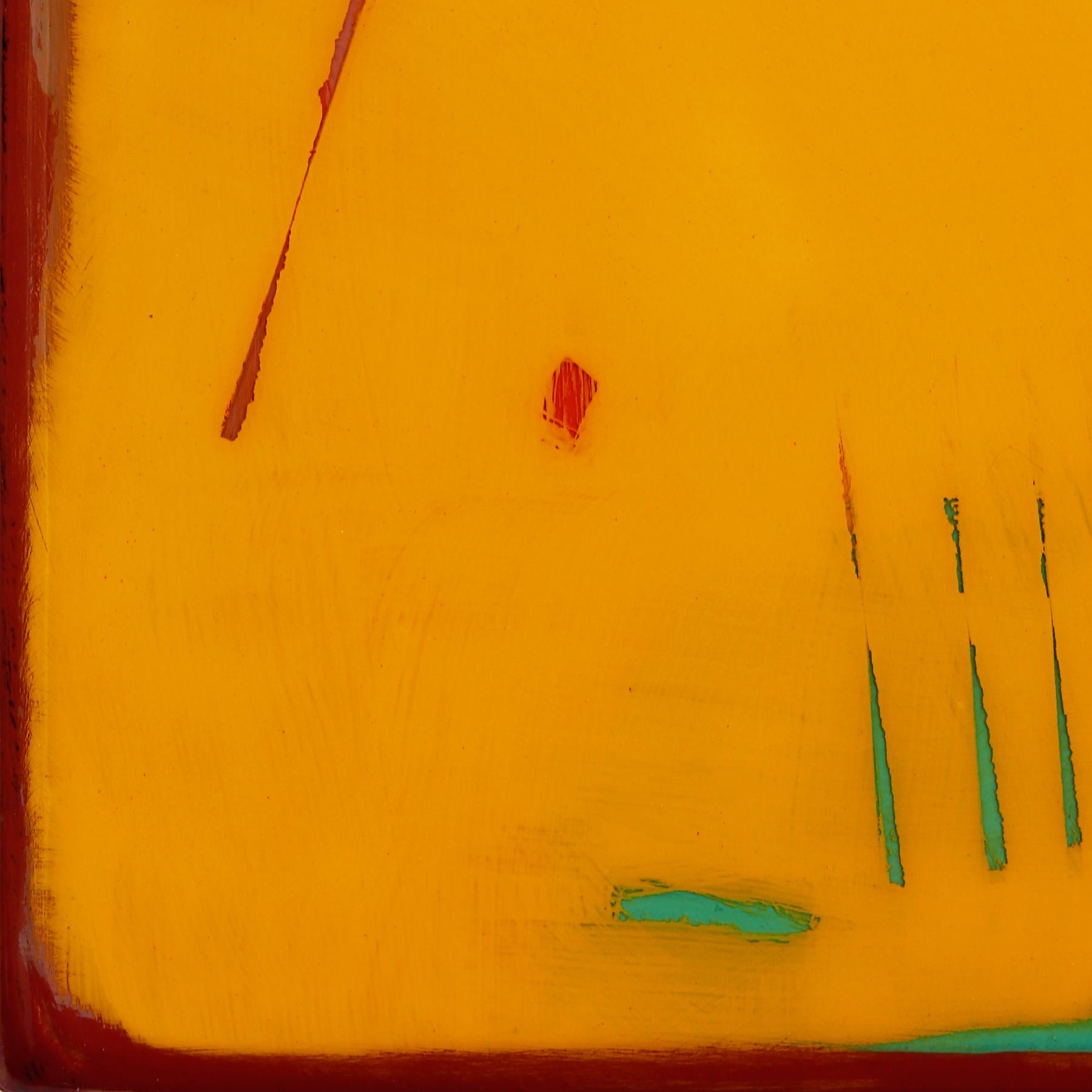 The Window 275 - Modern Minimalist Warm Orange Yellow Resin Artwork For Sale 4