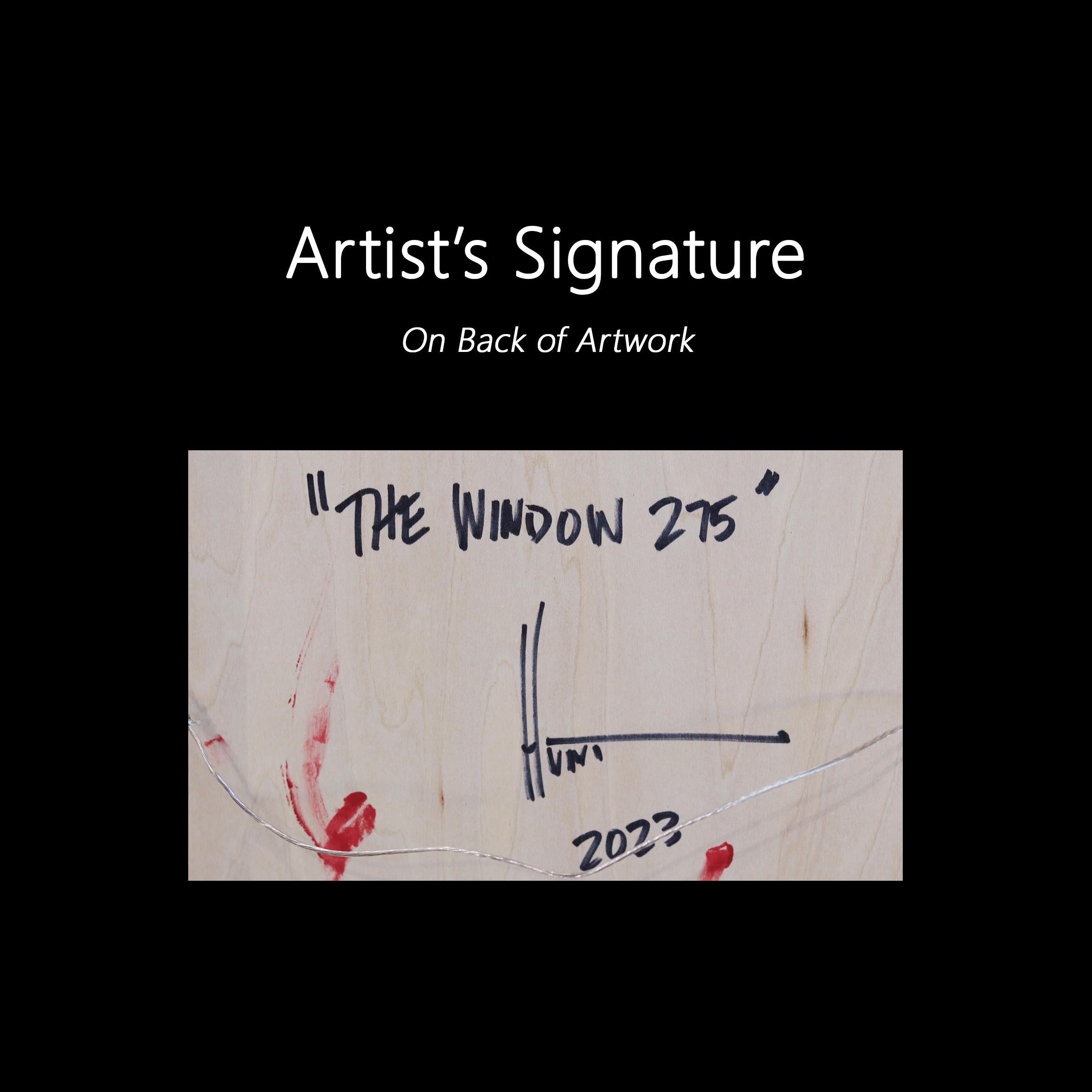 The Window 275 - Modern Minimalist Warm Orange Yellow Resin Artwork For Sale 7