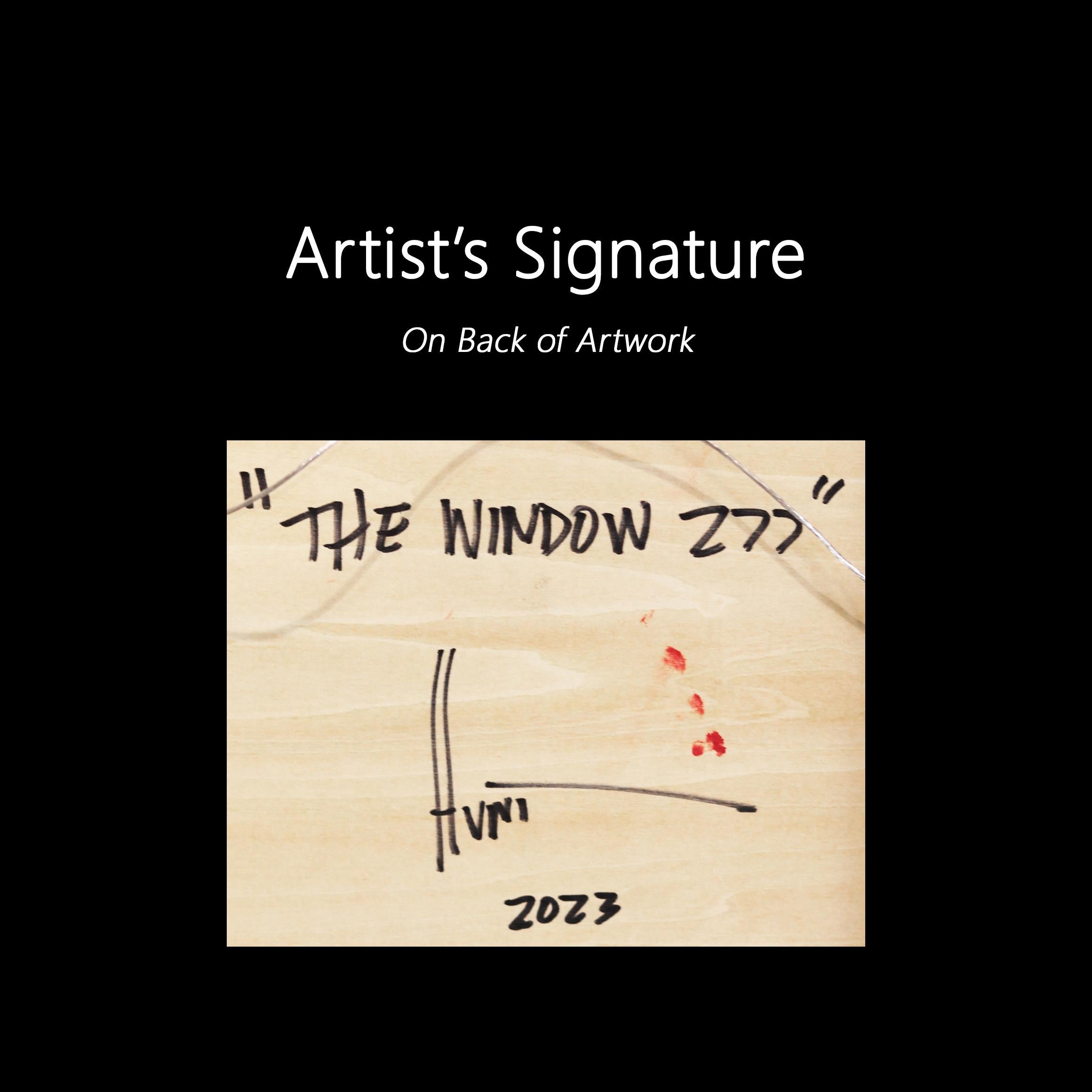 The Window 277 - Oeuvre d'art moderne et minimaliste en résine rouge à deux tons en vente 5