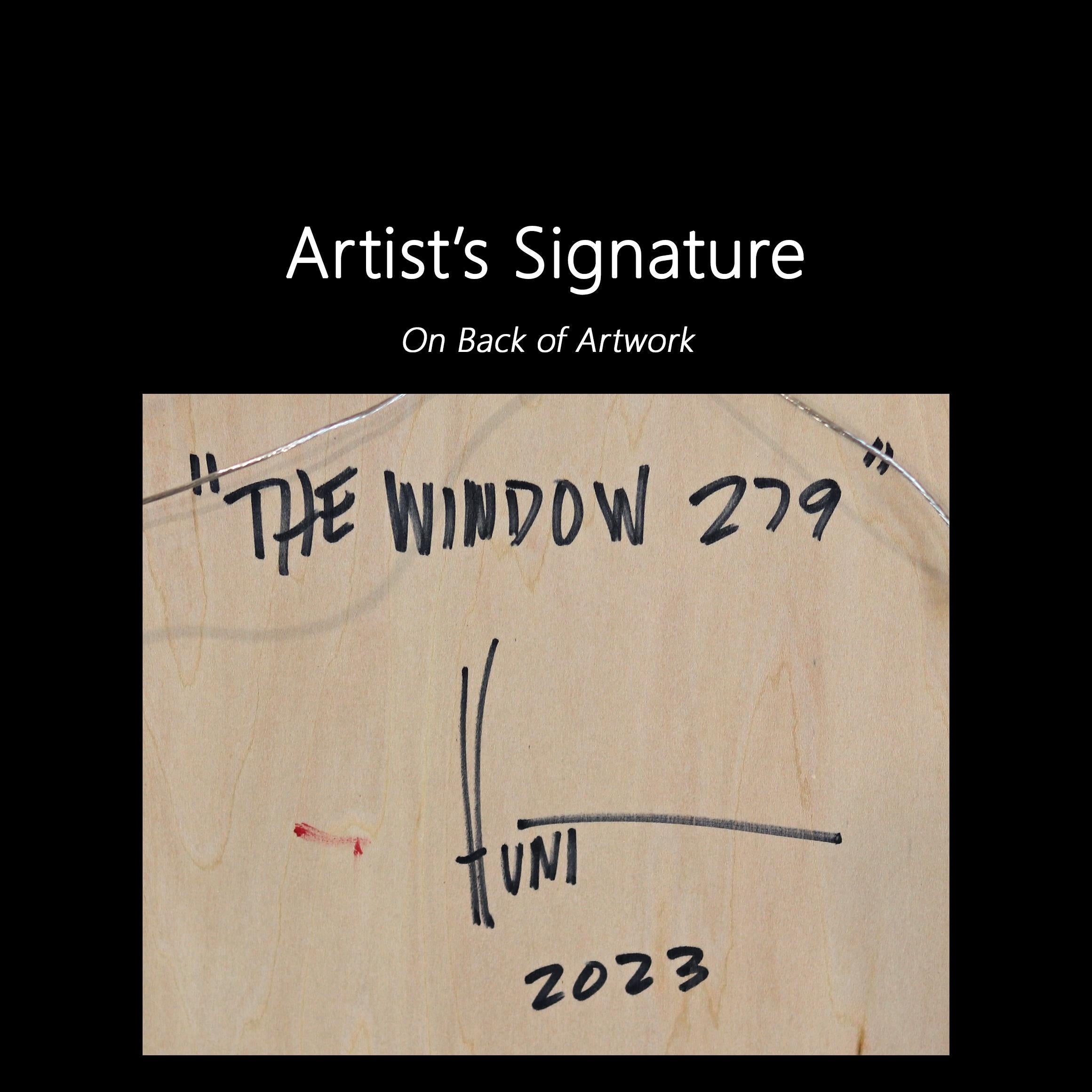 The Window 279 - Modern Minimalist Earth Tone Resin Artwork For Sale 7