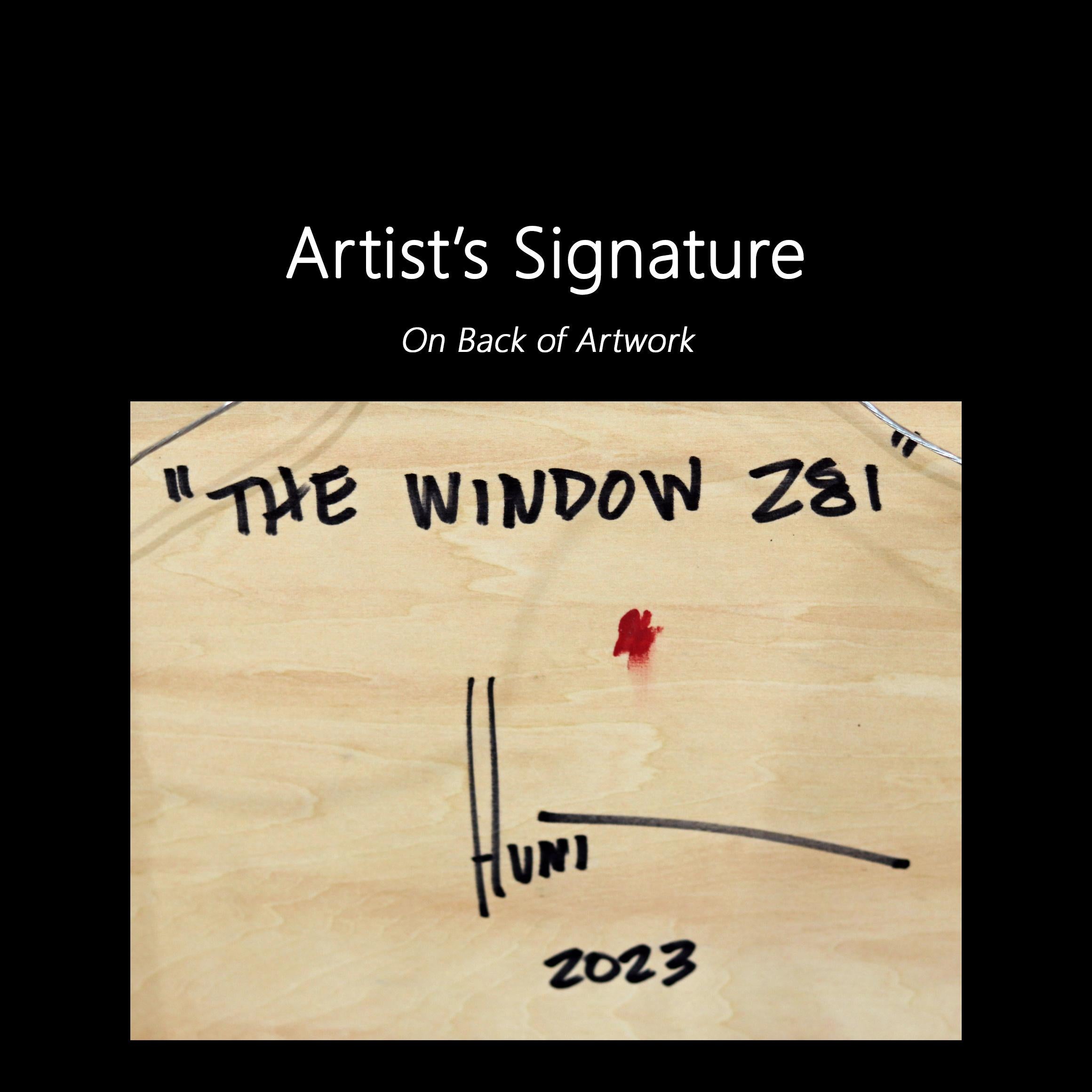 The Window 281 - Modern Minimalist Warm Burnt Orange Resin Artwork For Sale 8
