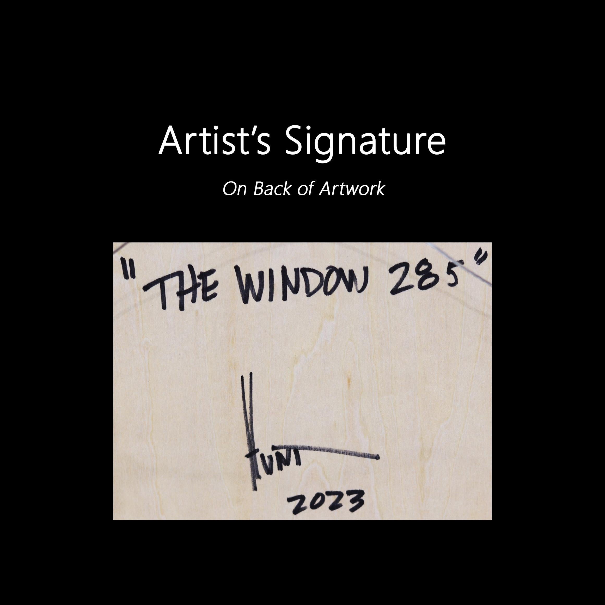 The Window 285 - Modern Minimalist Acrylic Paint Resin Original Artwork For Sale 6