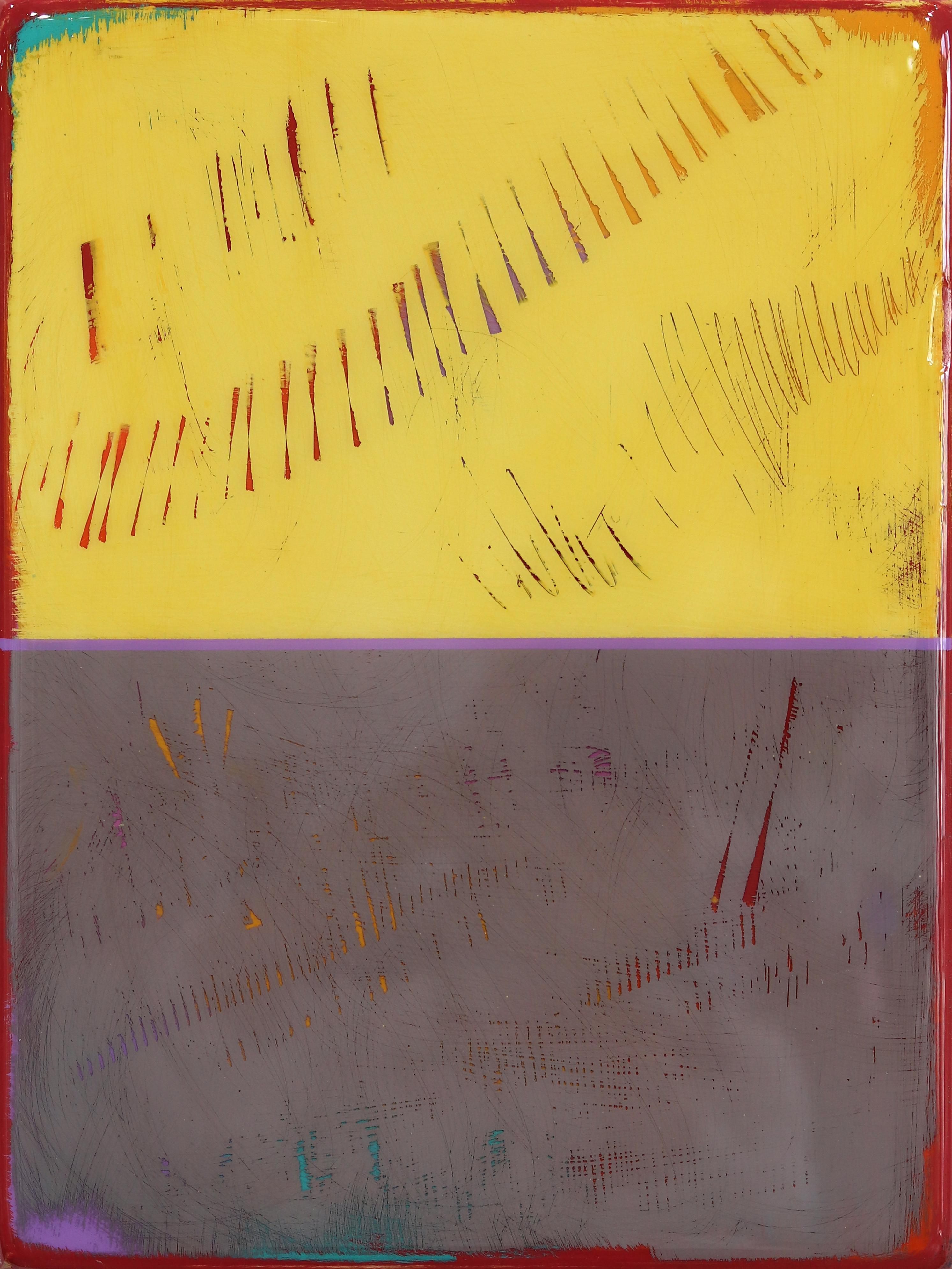 Ricky Hunt Abstract Painting – The Window 285 – Modernes minimalistisches Original-Kunstwerk aus Acrylfarbe und Harz