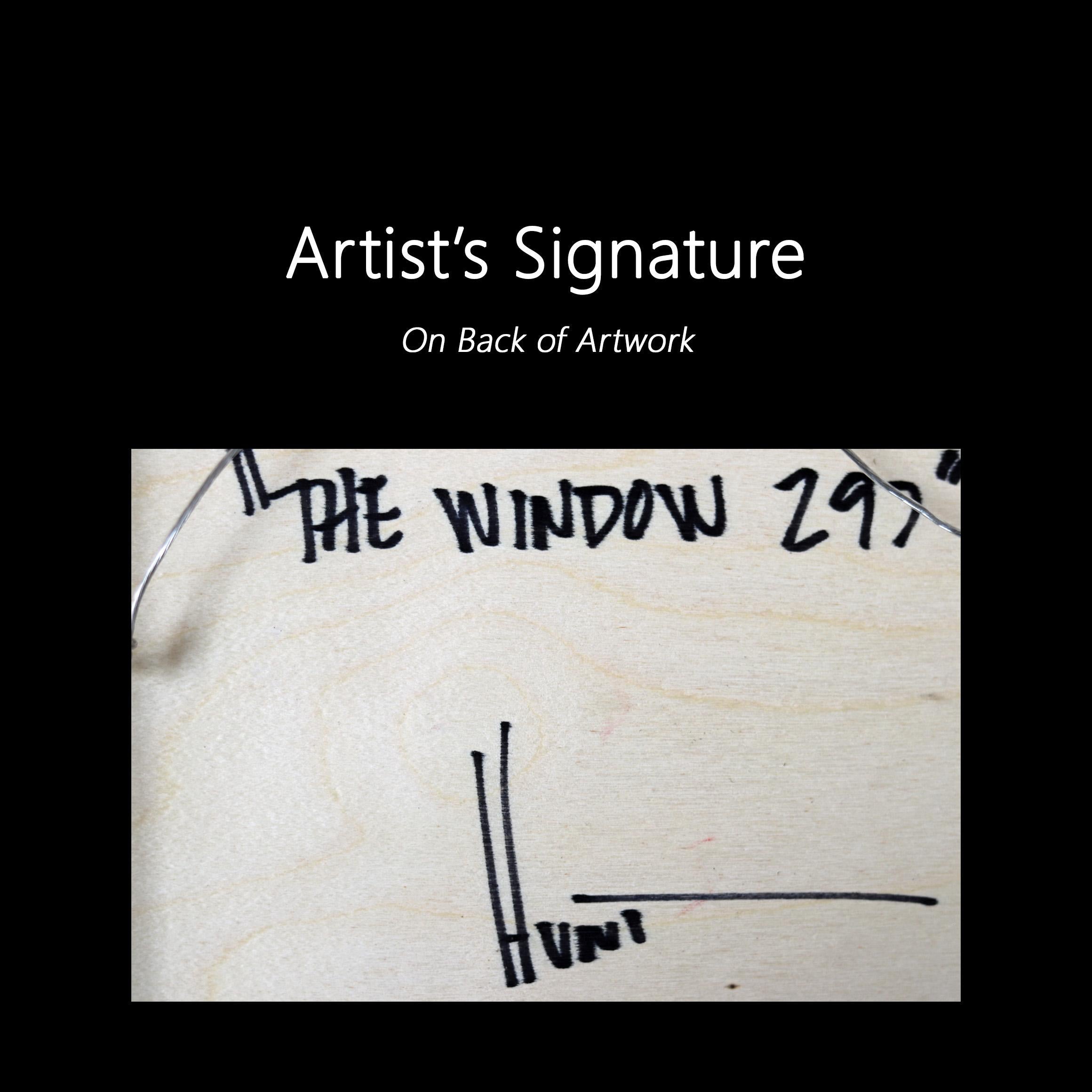 The Window 297 – Modernes monochromes Kunstwerk aus Harz im Angebot 7