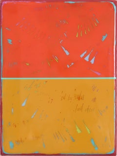 The Window 321 - Modern Resin Orange and Yellow Minimalist Artwork