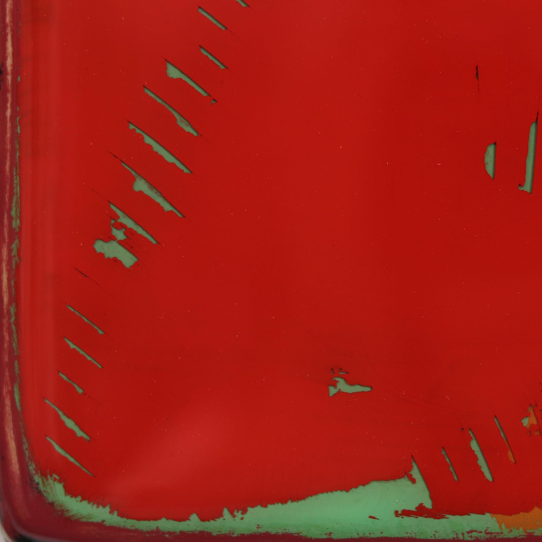 La Ventana 326 - Obra de Arte Minimalista Moderna de Resina Roja 2