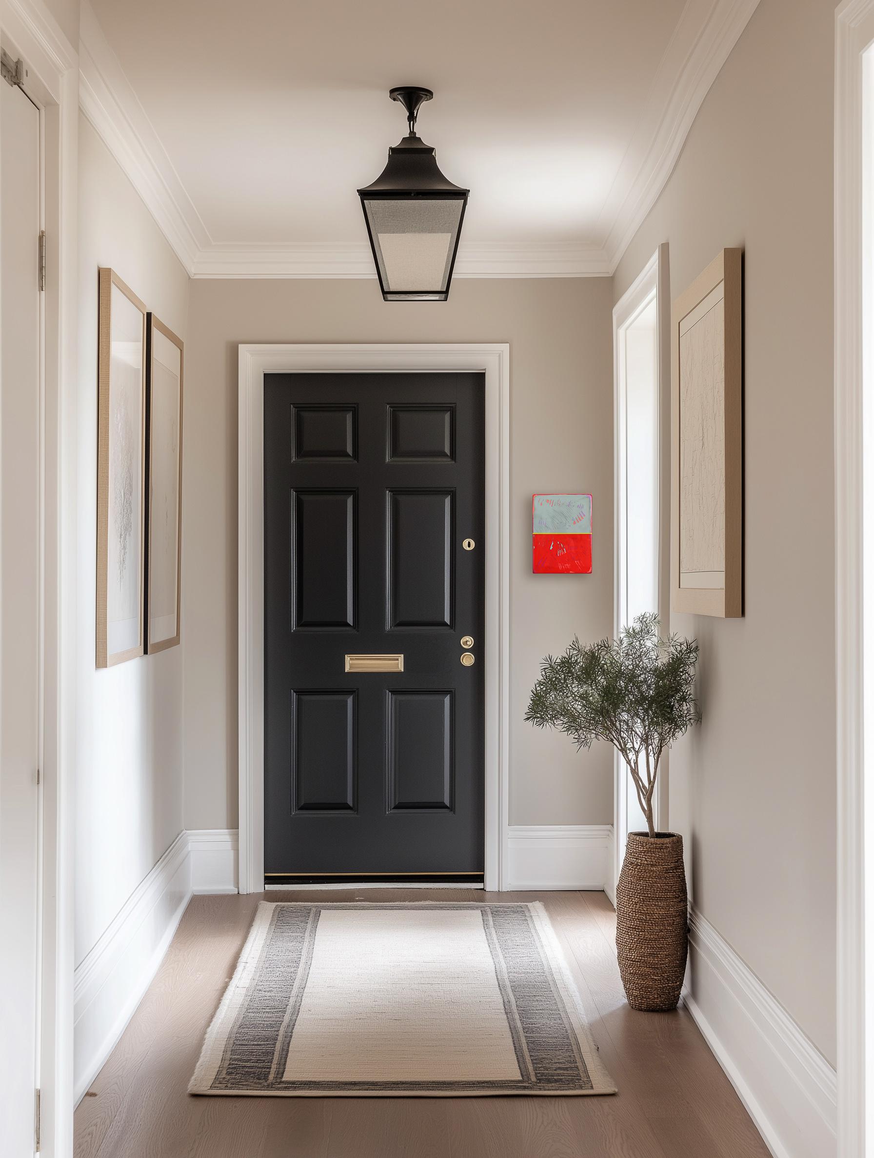 The Window 333 - Modern Resin Minimalist Red Two Tone Color Field Abstract Art For Sale 4