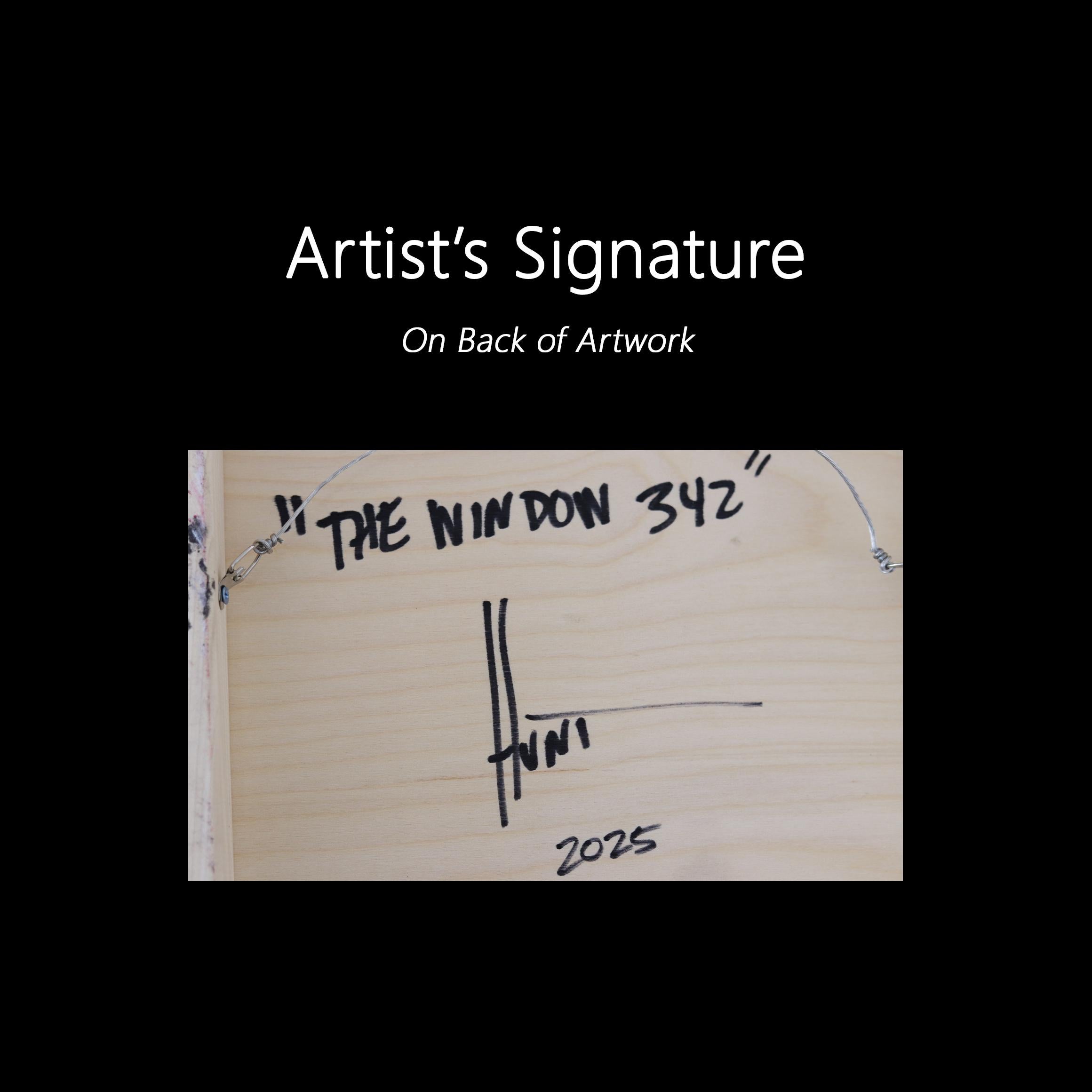 The Window 342 - Modern Resin Minimalist Blue Two Tone Color Field Abstract Art For Sale 7