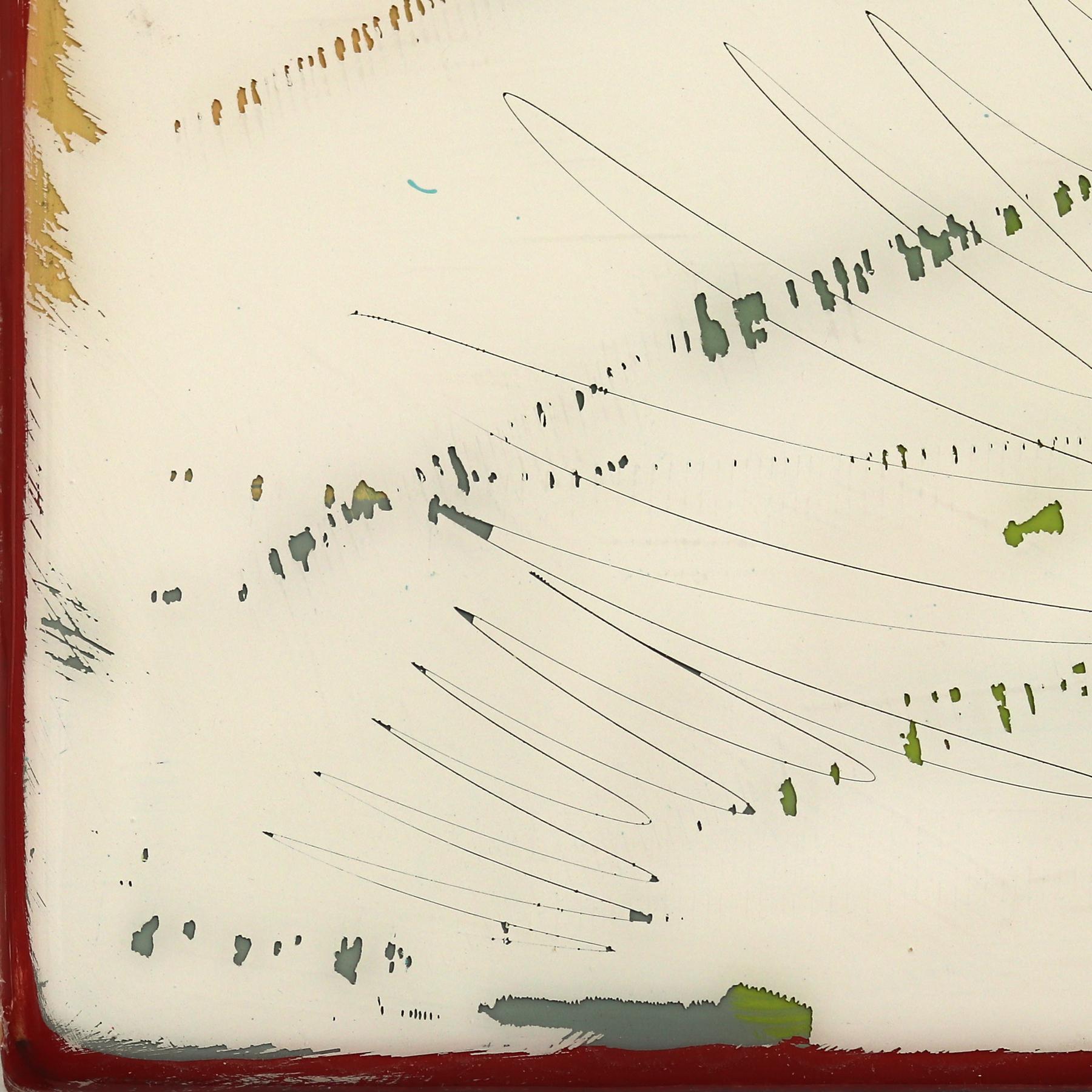 The Window 344 - Modern Resin Minimalist Green Dual Tone Colorfield Abstract Art For Sale 3