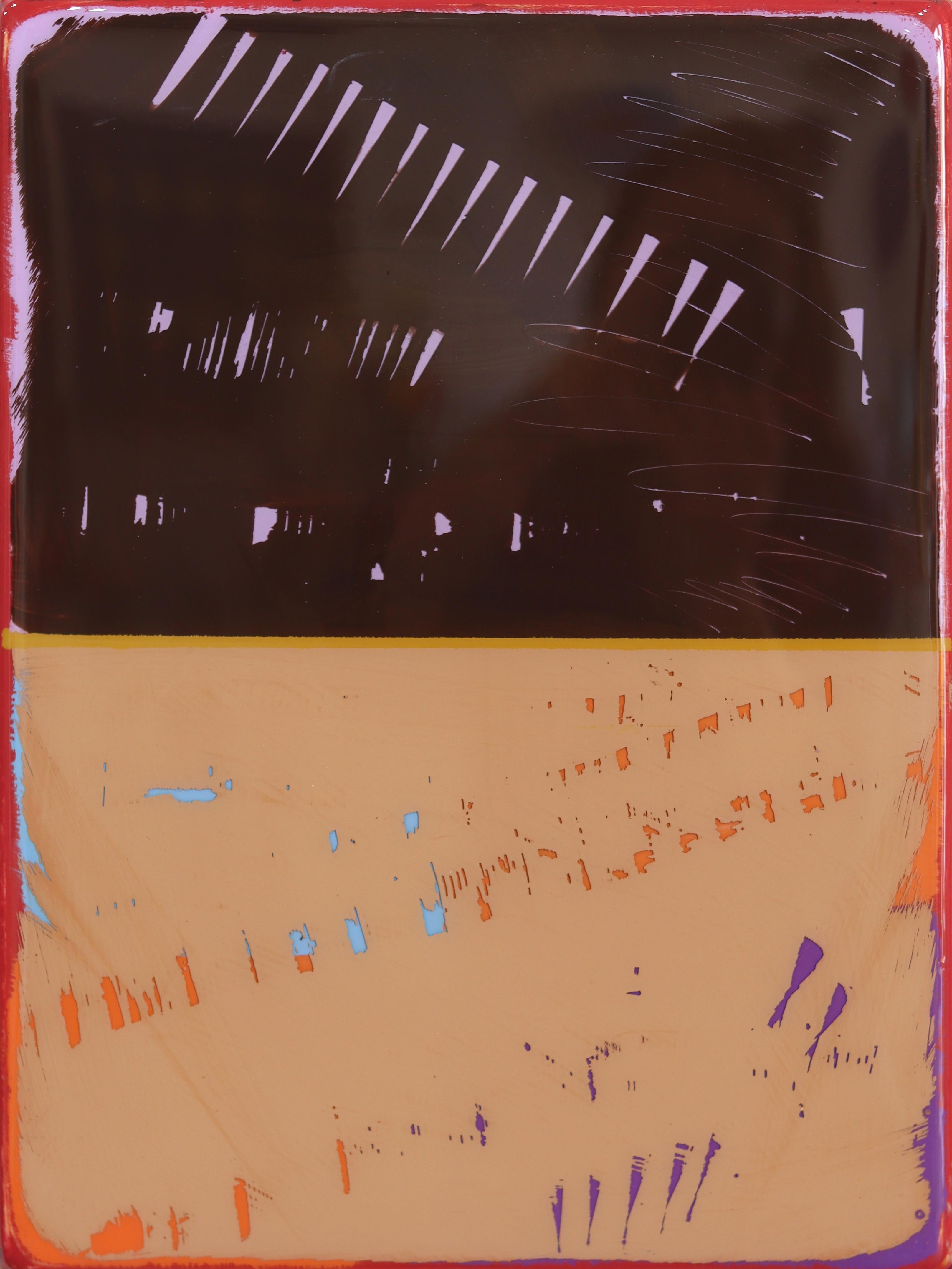 The Window 352 - Contemporary Shiny Resin Minimalist Brown Dual Tone Artwork