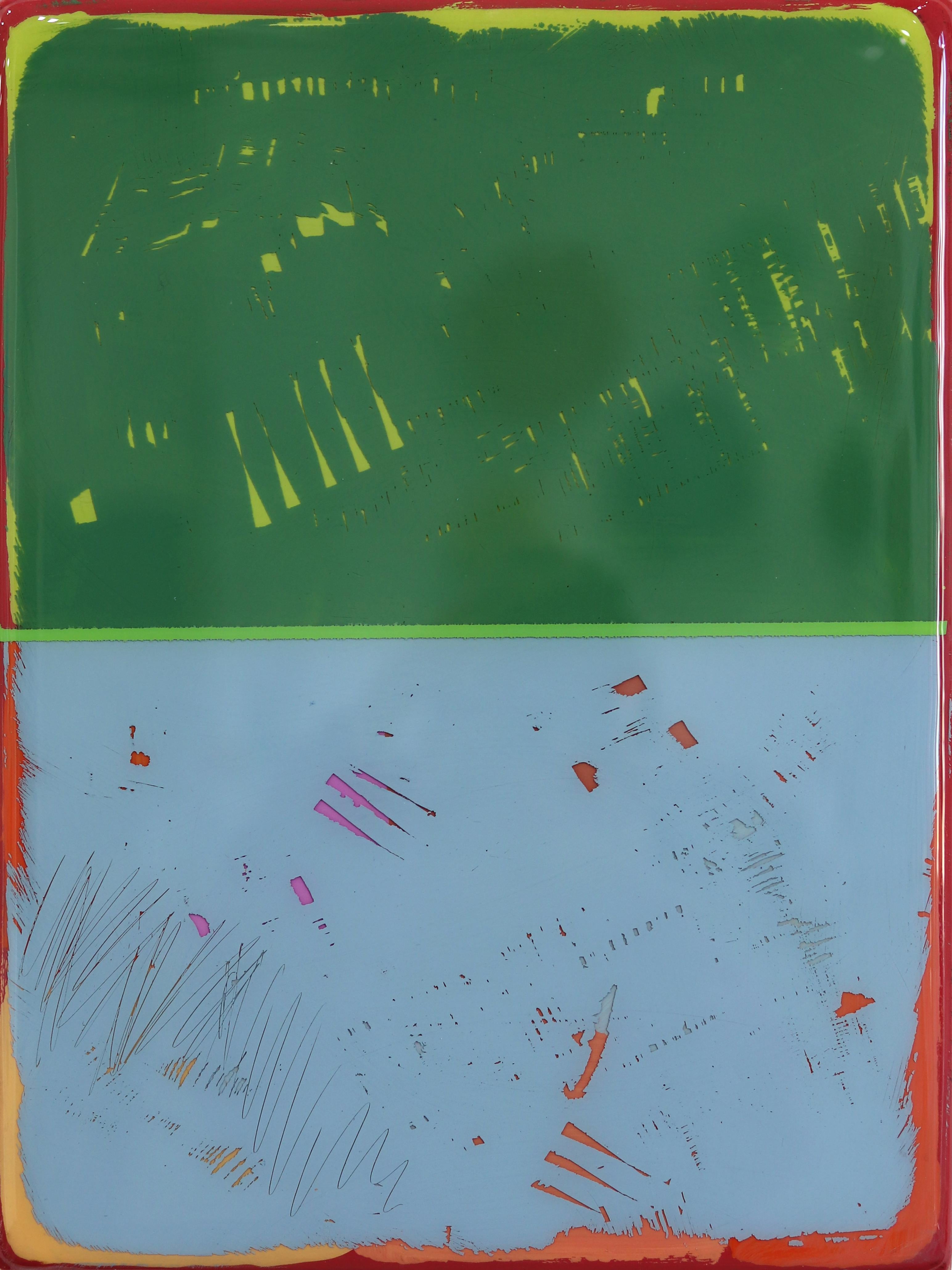 The Window 368 - Modern Shiny Resin Minimalist Earthy Cool Dual Tone Artwork