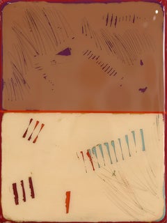 The Window 375 - Modern Shiny Resin Minimalist Brown Beige Dual Tone Artwork