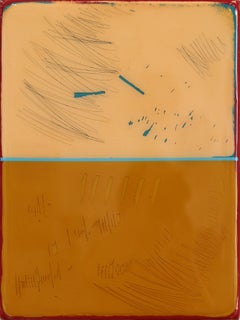 The Window 379 - Contemporary Shiny Resin Minimalist Brown Beige Tone Artwork