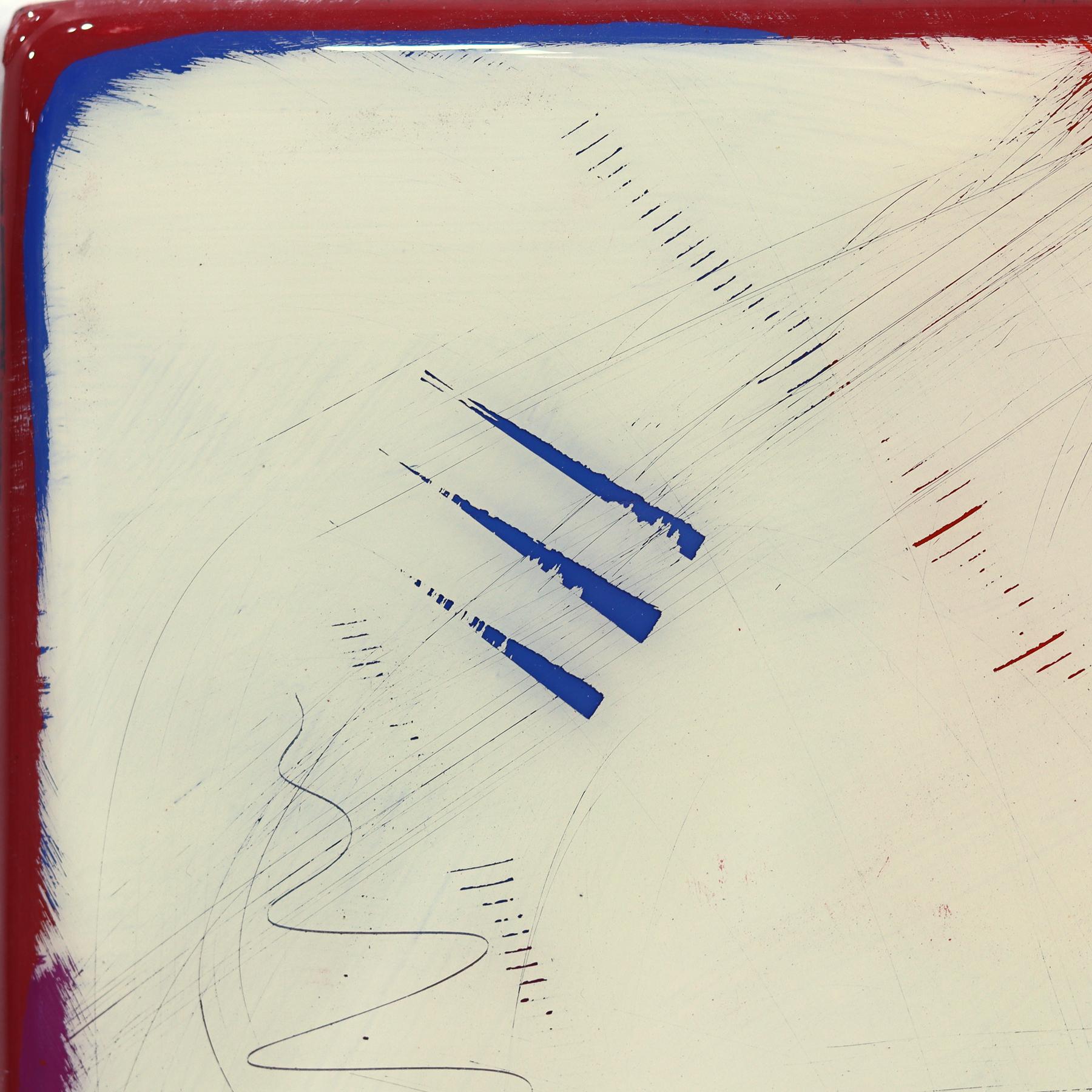 Tide Pools 41 - Contemporary Shiny Resin Minimalist Abstract Artwork on Wood - Modern Painting by Ricky Hunt