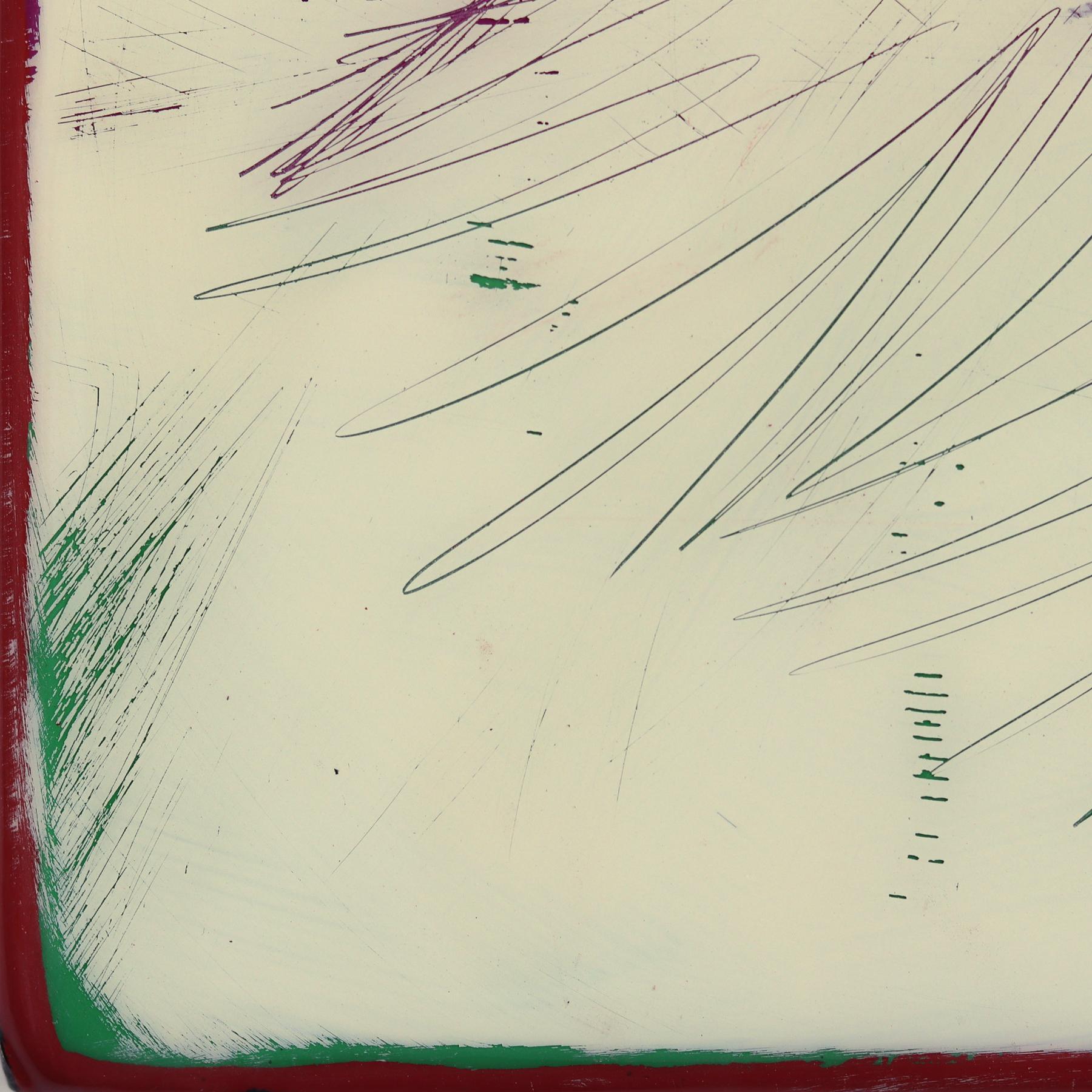 Tide Pools 41 - Contemporary Shiny Resin Minimalist Abstract Artwork on Wood For Sale 2