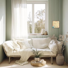 Tide Pools 42 - Opera d'arte contemporanea astratta minimalista in resina lucida su Wood